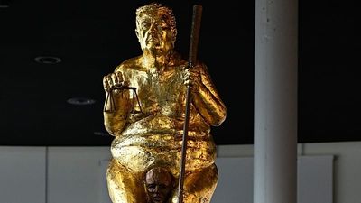'The Orange Plague': Naked Trump statue on display at European Parliament in Strasbourg