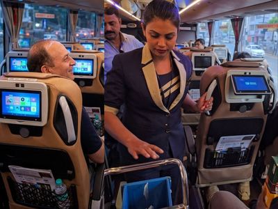 Flight-like comfort at Rs 671: KSRTC bus has a hostess, Wi-Fi, entertainment screens and attached washroom; watch video of this luxury ride