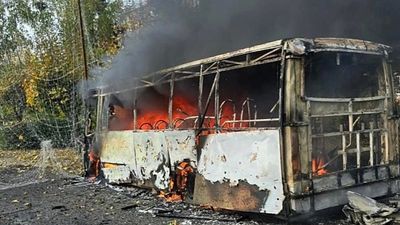 At least 30 killed and 18 injured after Russian strike hits two buses in Donetsk