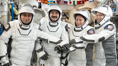 French, US and Russian astronauts return to Earth after eight months in space