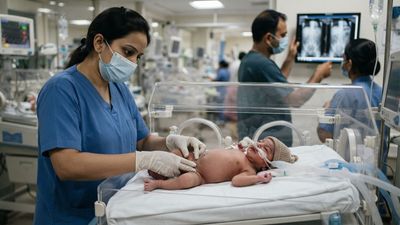 A Newborn's Swollen Scrotum Looked Like Fluid, but It Was Air Escaping From a Hole in His Colon