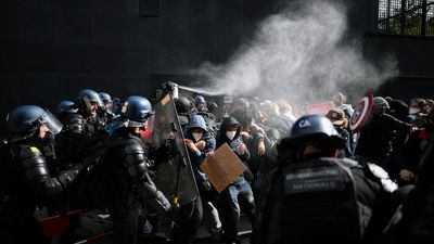 Live: UN says following French school protest violence ‘with concern’