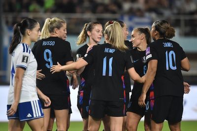 Greece v England LIVE: Lionesses cruise to first-leg victory to take control of World Cup play-off