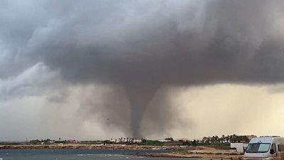 Rare waterspouts slam western Sicily, wrecking homes and a school