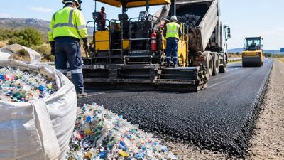 Plastic Asphalt Holds Up: South Africa trial weathers trucks and floods; long-term performance unproven