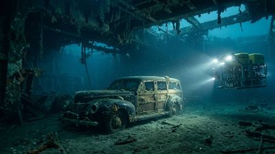 NOAA 2025 Yorktown Hangar Dive: Robot spots intact Midway bombers; mystery Ford puzzles historians