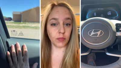 Woman Sits In Hyundai Elantra. Then She Realizes Something Strange About All The Doors
