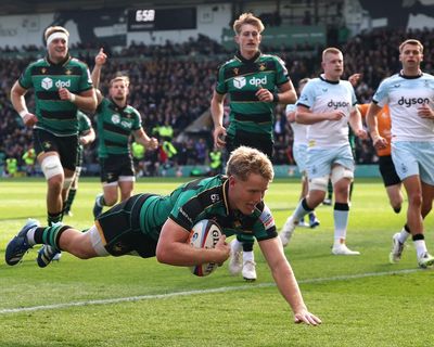 Sleightholme hat-trick fires up Northampton in 11-try blast of Bath