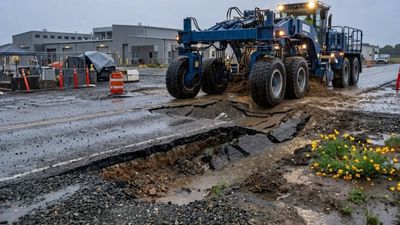 California Recycled Asphalt Experiment: Heavy rain, not reuse, caused failures; moisture control proved crucial