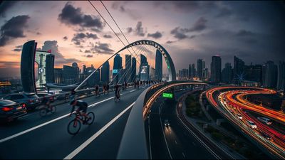 Dutch Circular Cycle Bridge: Eindhoven lifts bikes above traffic