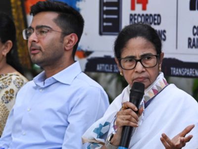 Mamata AITC alleges 'Hindi imposition', distortion of Bengali over KMC poster campaign