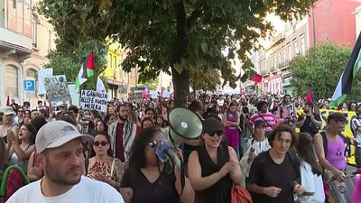 Protesters take to the streets in Portugal over rising living costs and housing prices