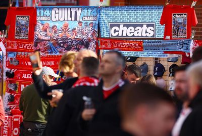 Tension, ‘cheat’ banners and inflatable bananas: Manchester City’s welcome to Anfield