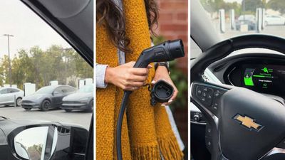 Chevy Bolt Driver Pulls Into Charging Lot After Forgetting To Charge At Home—It’s Full Of Teslas