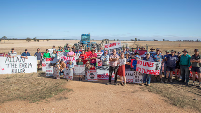 12 Australian farming families fined $814 each over power line survey access