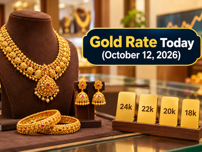 Gold rate today (October 12, 2026): Check 24k, 22k, 20k and 18k gold jewellery prices from Malabar Gold & Diamonds, Joyalukkas, Kalyan Jewellers, Tanishq & IBJA in Delhi, Mumbai, Hyderabad & more cities
