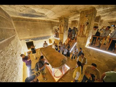 Egypt reopens 3,400-year-old tomb located 46 feet underground. First found during Napoleon era, it has hieroglyphs from the Book of the Dead