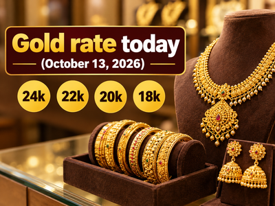 Gold rate today (October 13, 2026): Check 24k, 22k, 20k and 18k gold jewellery prices from Malabar Gold & Diamonds, Joyalukkas, Kalyan Jewellers, Tanishq & IBJA in Delhi, Mumbai, Hyderabad & more cities