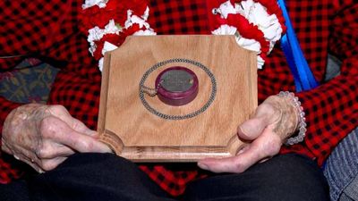 104-year-old woman receives brother’s World War II dog tags 83 years after his death