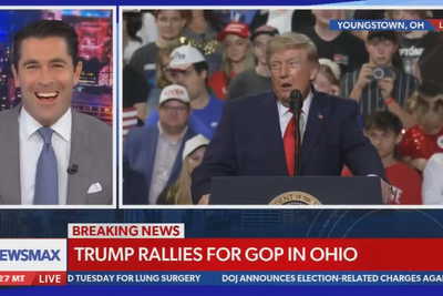 Pro-Trump news network cuts away from rally after president discusses Senate candidate’s ‘a**’