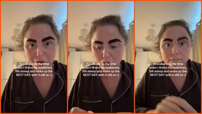 Woman falls asleep after applying eyebrow tint before a night out. She wakes up to a disaster: ‘THE PANIC’