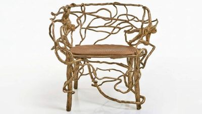 Claude Lalanne’s bronze monkey armchair with ostrich leather seat sold for $1.079 million