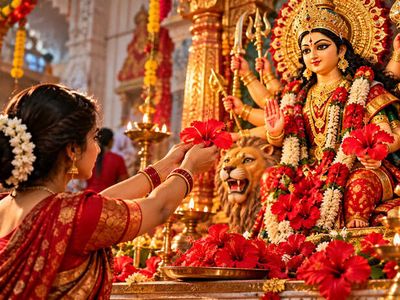 Why Devotees Offer Red Hibiscus to Maa Durga Every Day