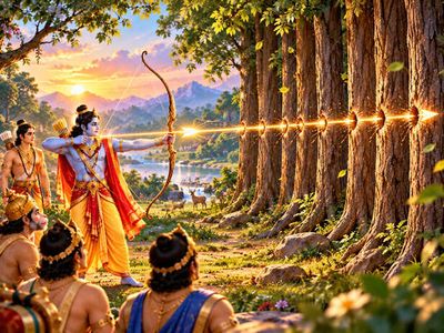 Why Did Lord Ram Shoot Just One Arrow Through 7 Trees?