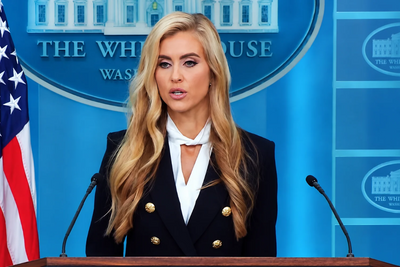 Trump's New Press Secretary Calls Husband 'My President' in Awkward First White House Briefing