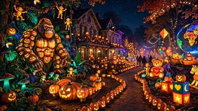 Canadian village turns thousands of glowing pumpkins into a Halloween attraction