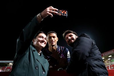 Posing for photos and trademark celebration: Richarlison hailed after surprise Tottenham appearance