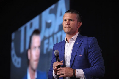 Pete Hegseth Heckled as Protesters Shout 'We F*cking Hate You' and Call Him a 'War Criminal' at Army Event