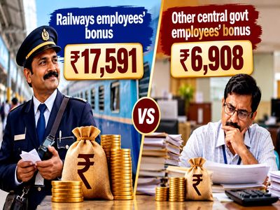 Railway employees to get Rs 17,591 annual bonus: But why other central government employees get just Rs 6,908