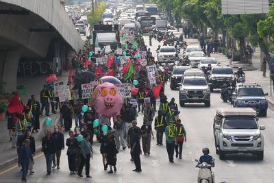 IMF-World Bank meetings draw modest protests in Bangkok over growing inequality
