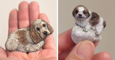 Japanese Artist Transforms Ordinary Stones Into Adorable Dogs With Incredible Detail (30 Pics)