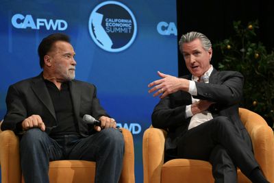 Schwarzenegger and Newsom Reunite to Celebrate California's 20-Year Climate Law in Long Beach
