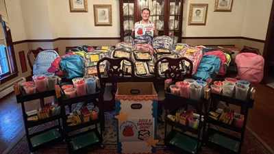 16-year-old collected 60 backpacks for 7 schools, then created 4 ‘Kindness Karts’