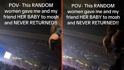 Two strangers say a mom handed them her baby at a Phoenix concert. But when she came back, she told security a different story