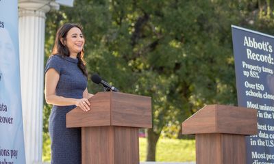 Abbott Refused to Debate — So Gina Hinojosa Brought the Podium to His Door