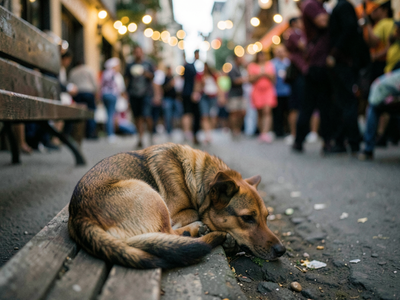 What Four Days of Durga Puja Do to Animals Living Near a Pandal