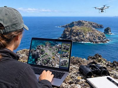 By 2023, nearly 14,000 volunteers helped count Galápagos marine iguanas in drone photos; later phases reached 91% to 92% agreement with expert counts