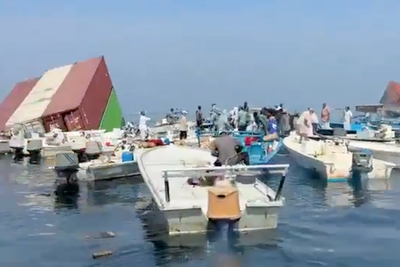 Fishermen recover ‘iPhone and perfume’ haul from ship sunk in Strait of Hormuz