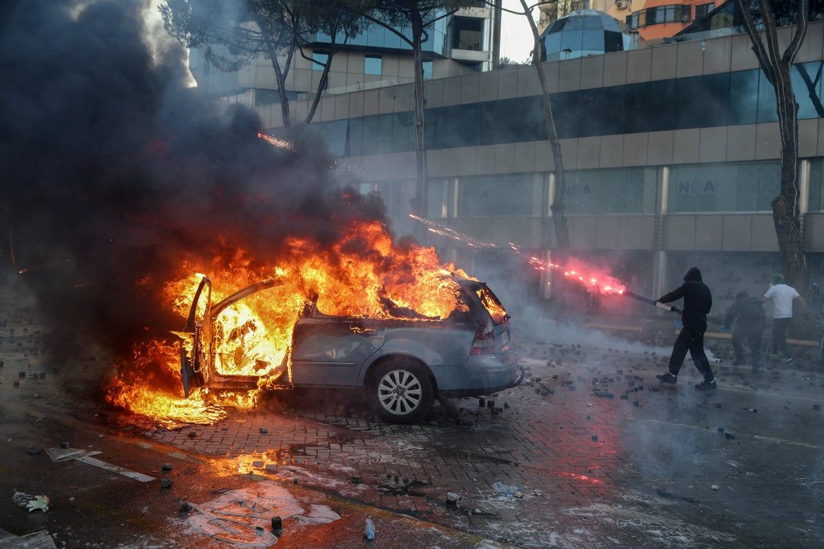 Violent Albanian protests sparked by luxury Trump…