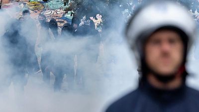 Protesters clash with police in Belgium as demonstrations turn violent across Europe