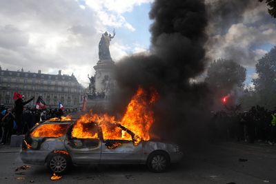 Violent protests in France as police battle demonstrators, in photos