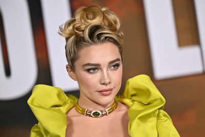 Florence Pugh Wears a Sheer Rodarte Gown With Sculptural Sleeves at the 'Klara and the Sun' Premiere