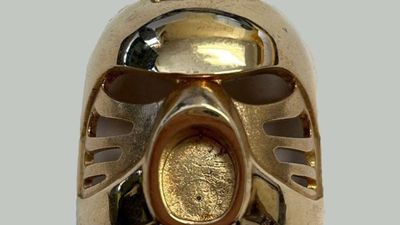 Rare gold LEGO mask found in donated jewellery bag sold for $18,101