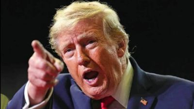 'Darling, let's go to France': Trump takes swipe as protests take over the country