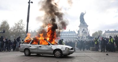 Clashes, fires and looting break out as protesters rally across France