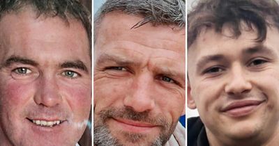 Searches for two missing men temporarily paused amid difficult sea conditions